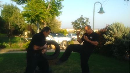 בעיטת הצלפה אימון צמיגים